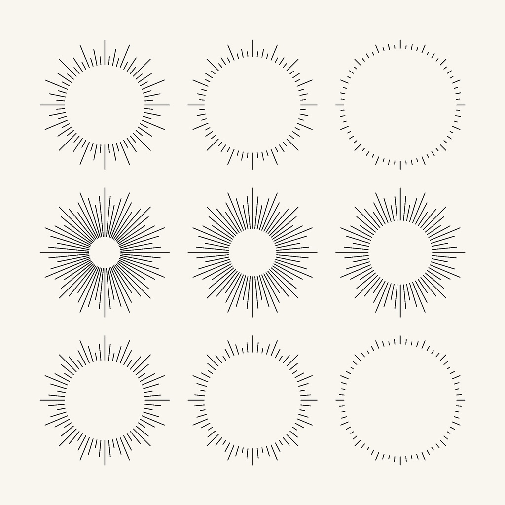 いろいろなサンバースト
