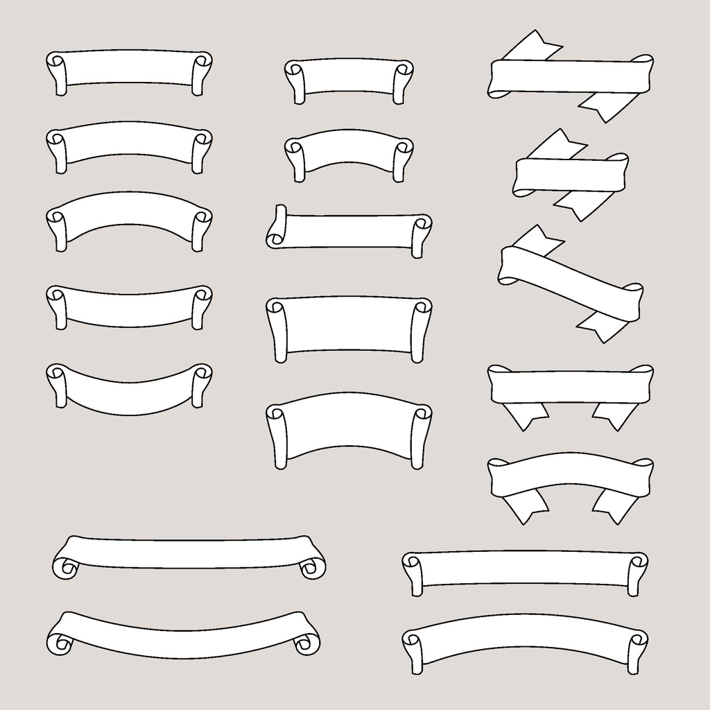 いろいろなリボンバナー