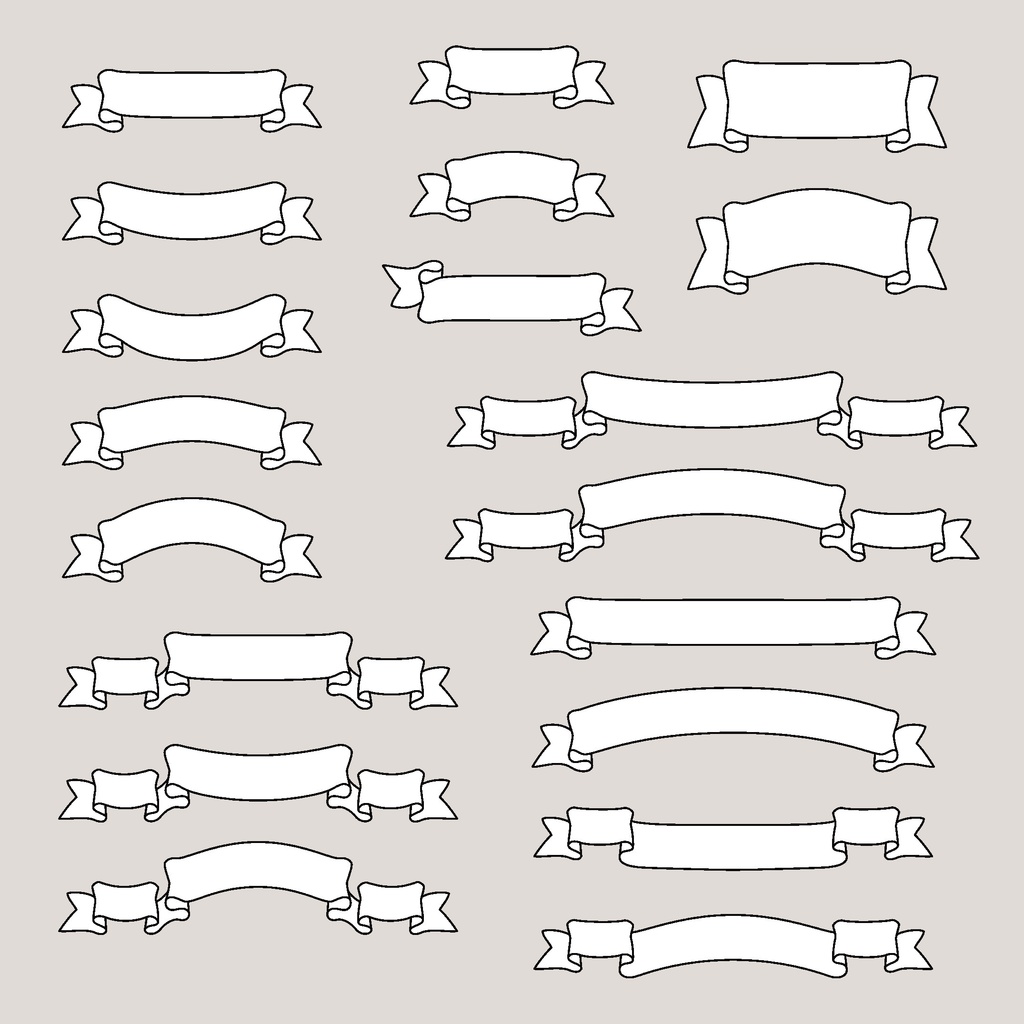 いろいろなリボンバナー