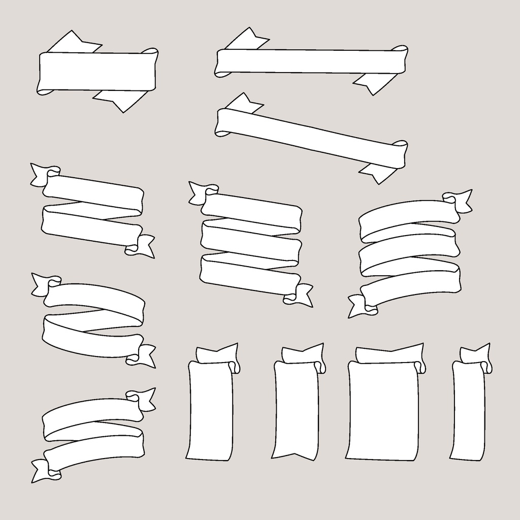 いろいろなリボンバナー