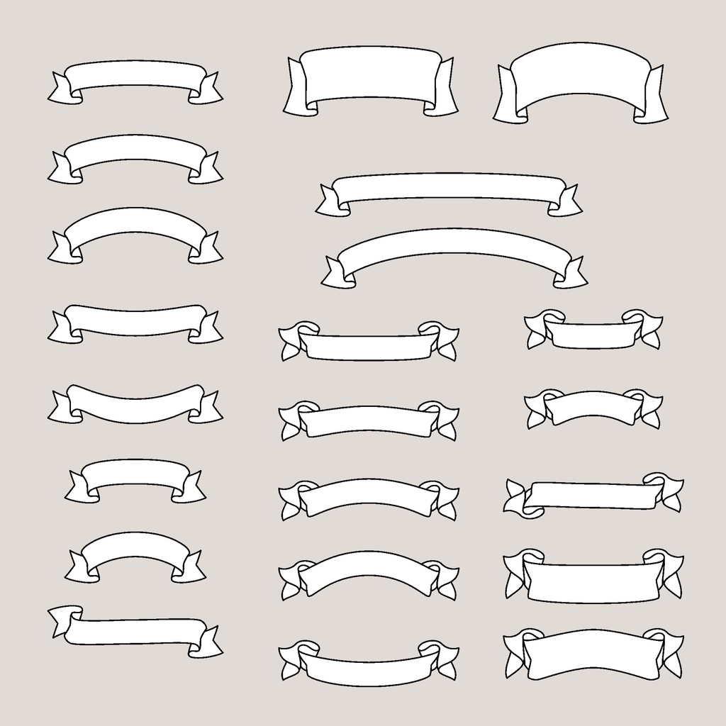 いろいろなリボンバナー
