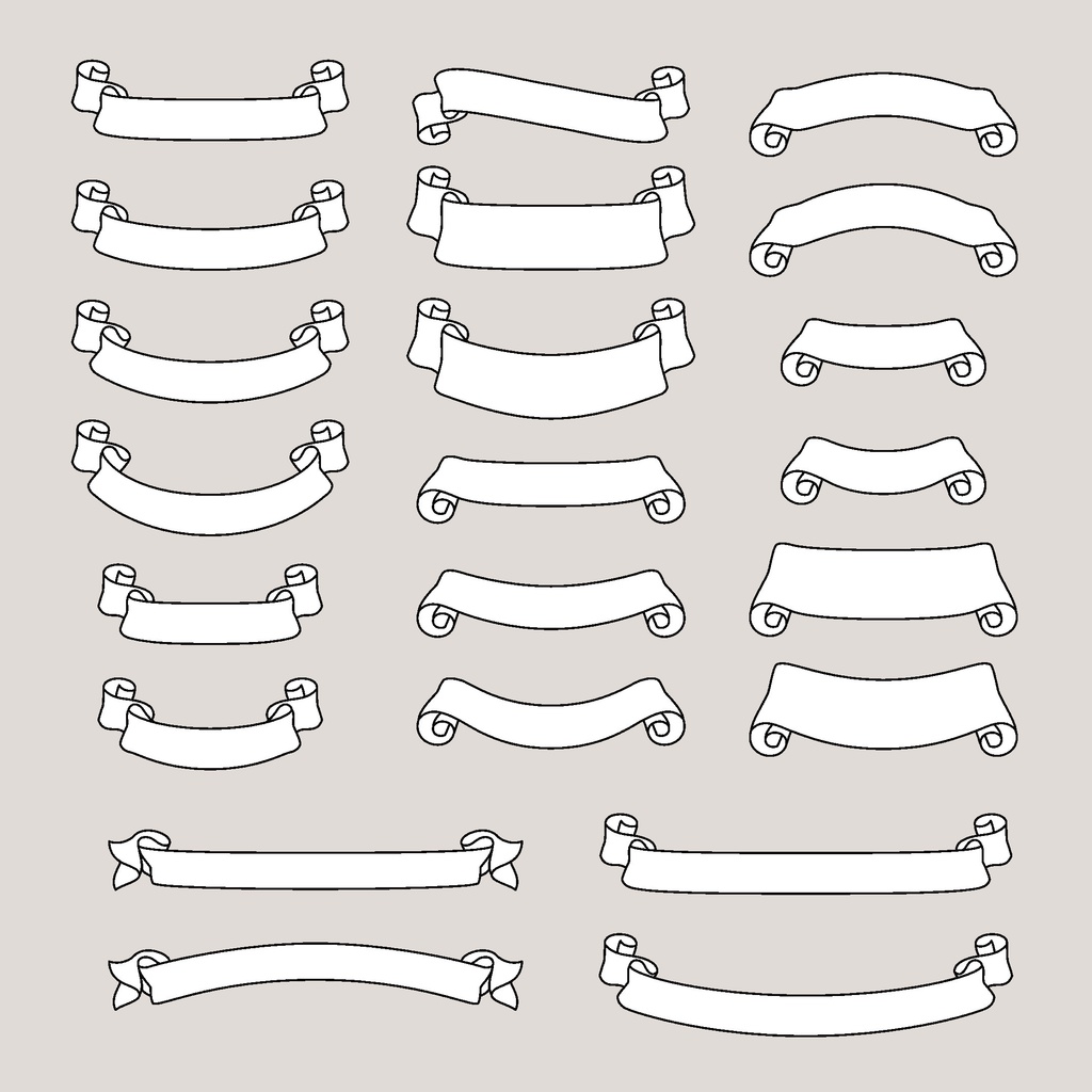 いろいろなリボンバナー