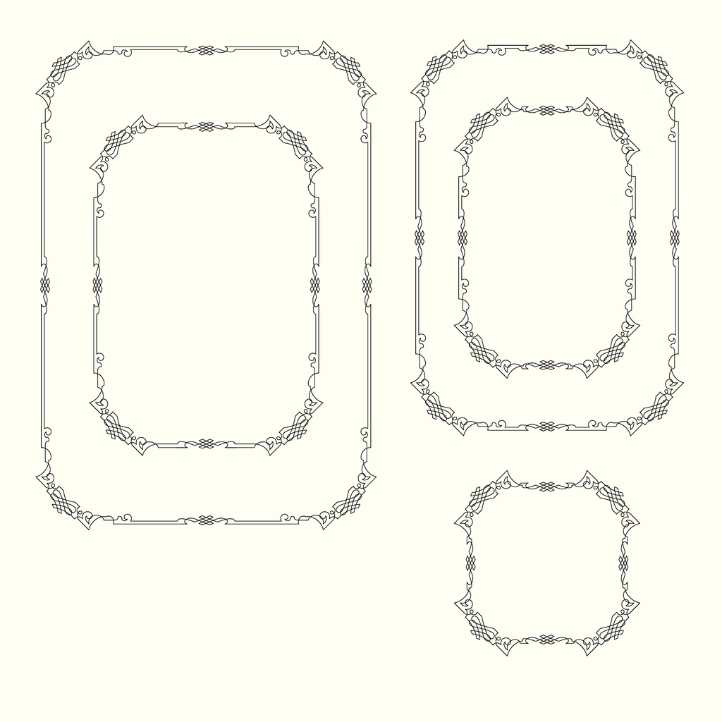 いろいろなカリグラフィフレーム