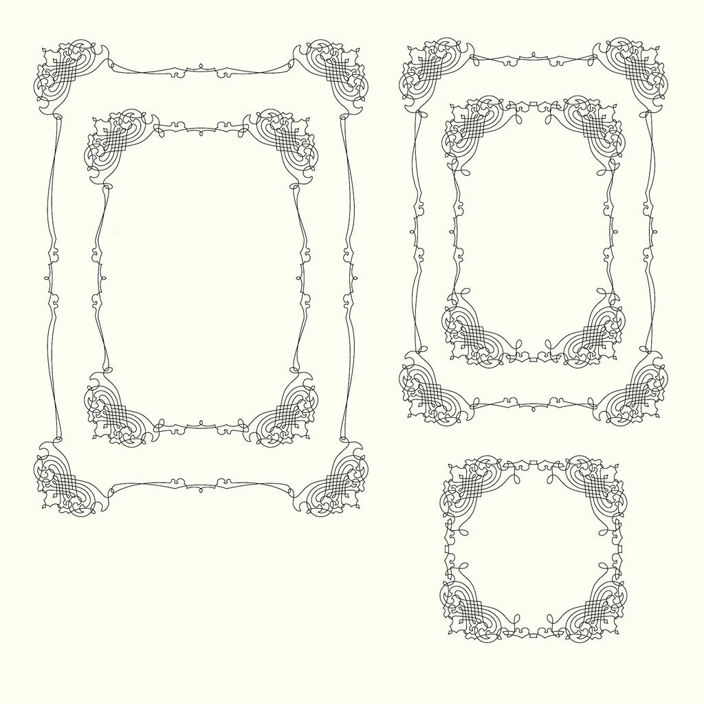 いろいろなカリグラフィフレーム
