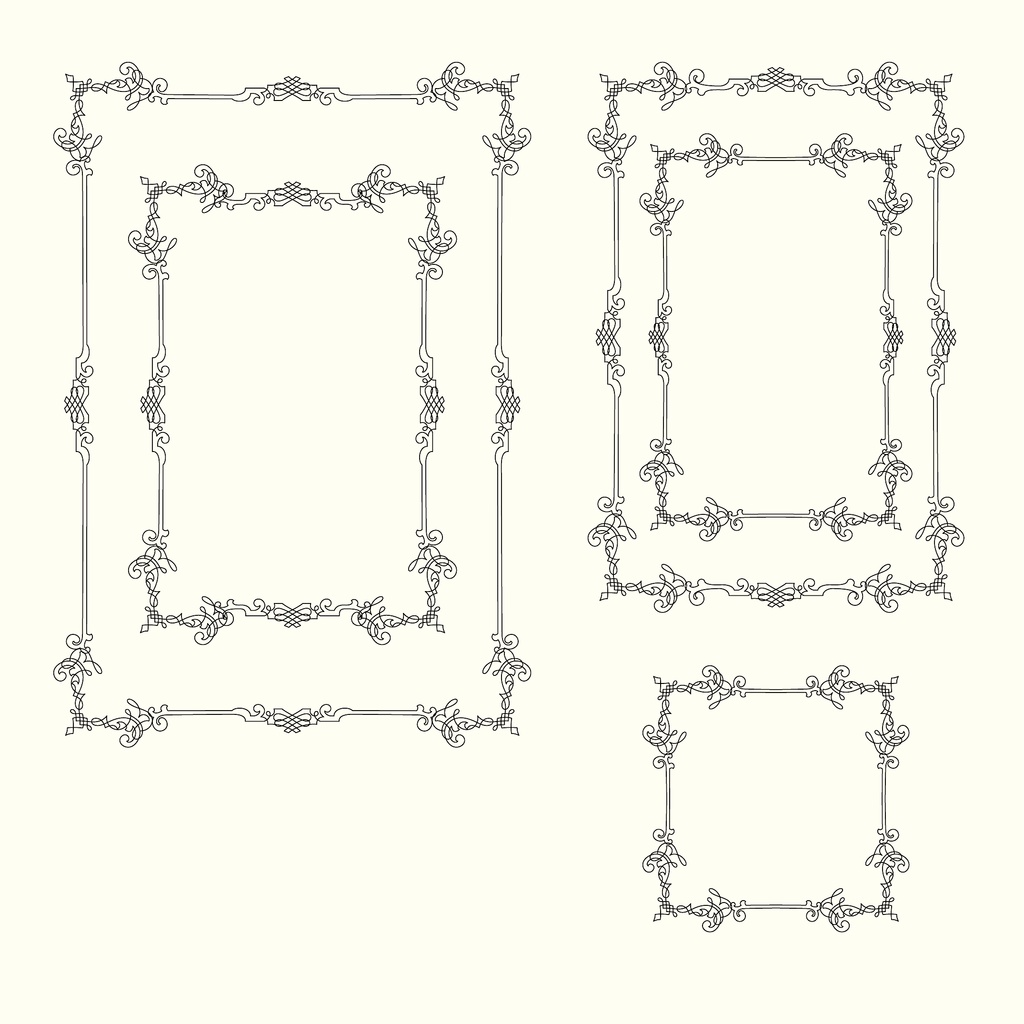 いろいろなカリグラフィフレーム
