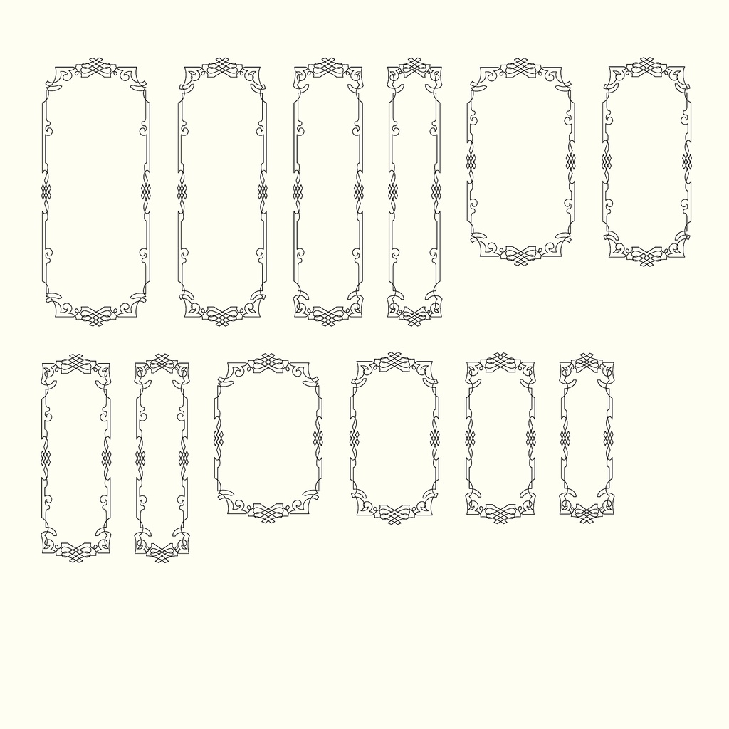 いろいろなカリグラフィフレーム