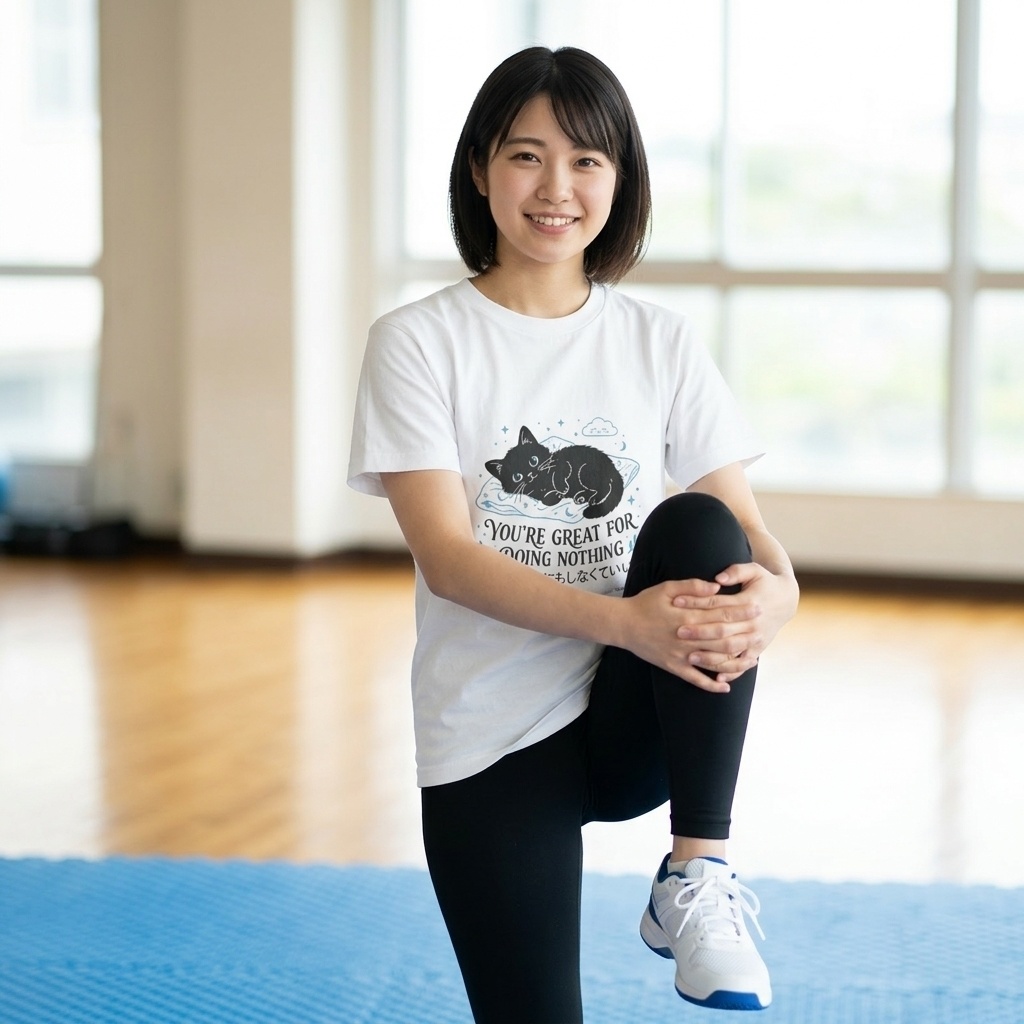 【黒猫シリーズ】きみはなにもしなくていい。 癒しのメッセージTシャツ