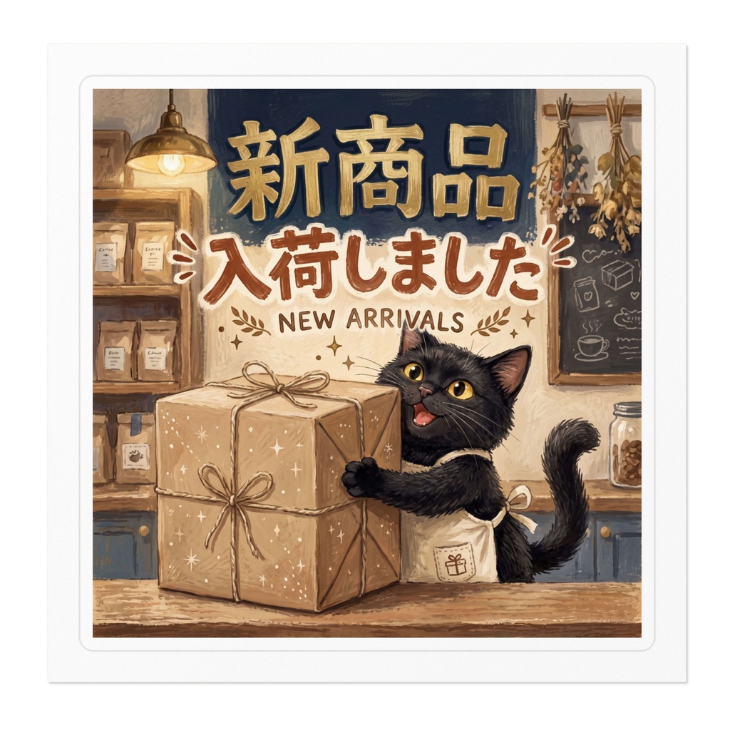 【黒猫 SIGNATURE】新商品入荷しました(NEW ARRIVALS) 店舗・売場用POPステッカー