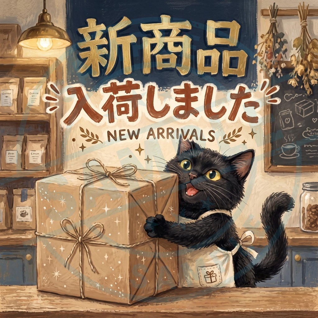 【黒猫 SIGNATURE】新商品入荷しました（NEW ARRIVALS） 店舗・売場用POPステッカー