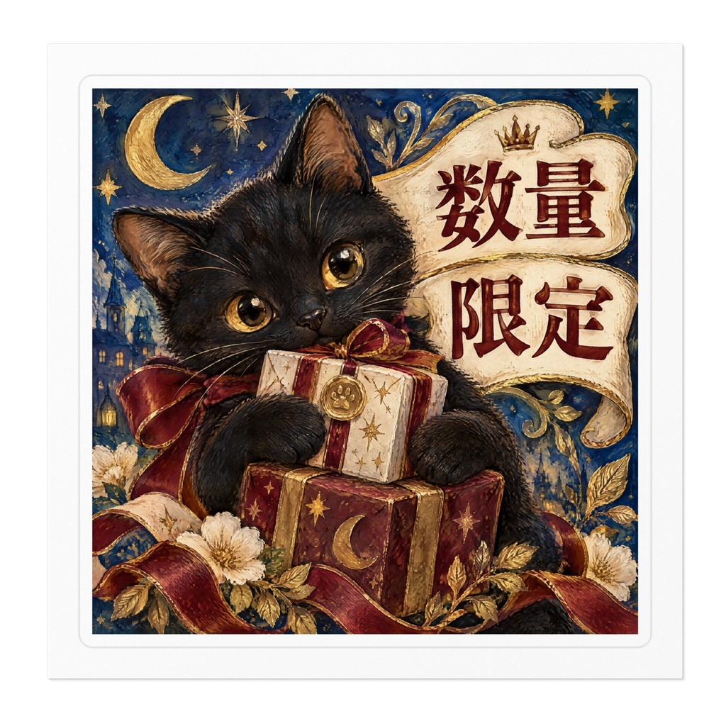 【黒猫 SIGNATURE】数量限定(LIMITED EDITION) 店舗・セール用販促ステッカー