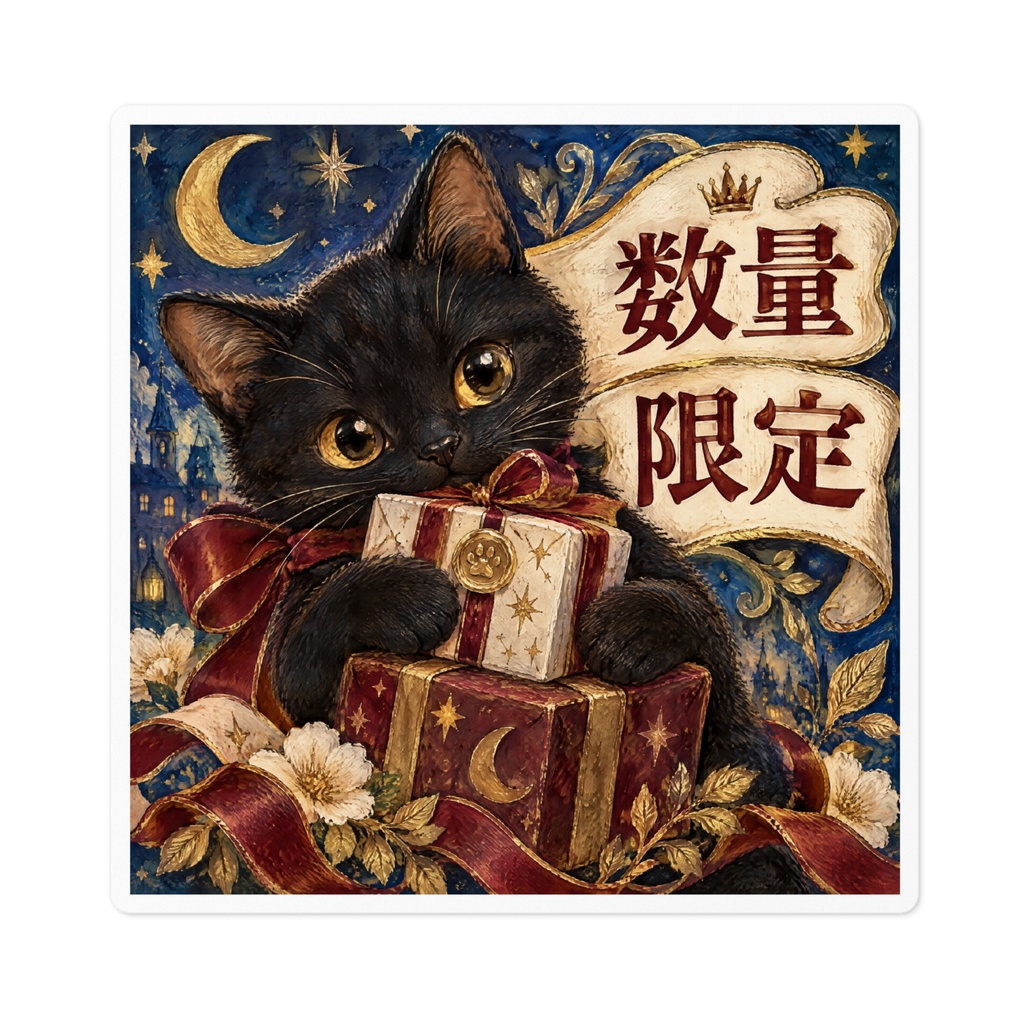 【黒猫 SIGNATURE】数量限定(LIMITED EDITION) 店舗・セール用販促ステッカー