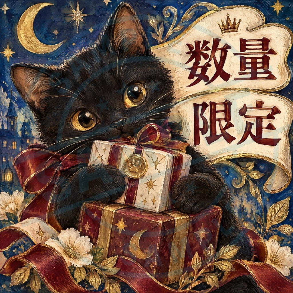 【黒猫 SIGNATURE】数量限定（LIMITED EDITION） 店舗・セール用販促ステッカー