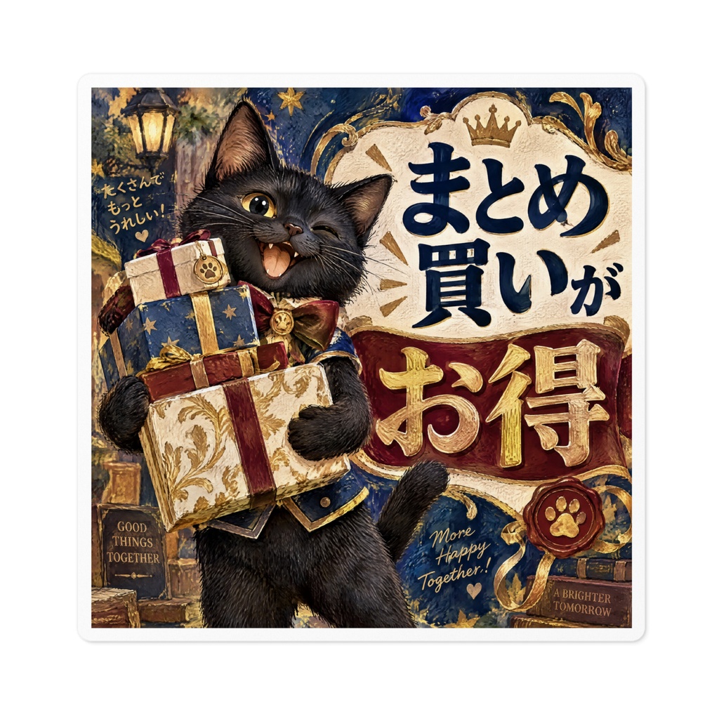 【黒猫 SIGNATURE】まとめ買いがお得 店舗・セール用販促ステッカー
