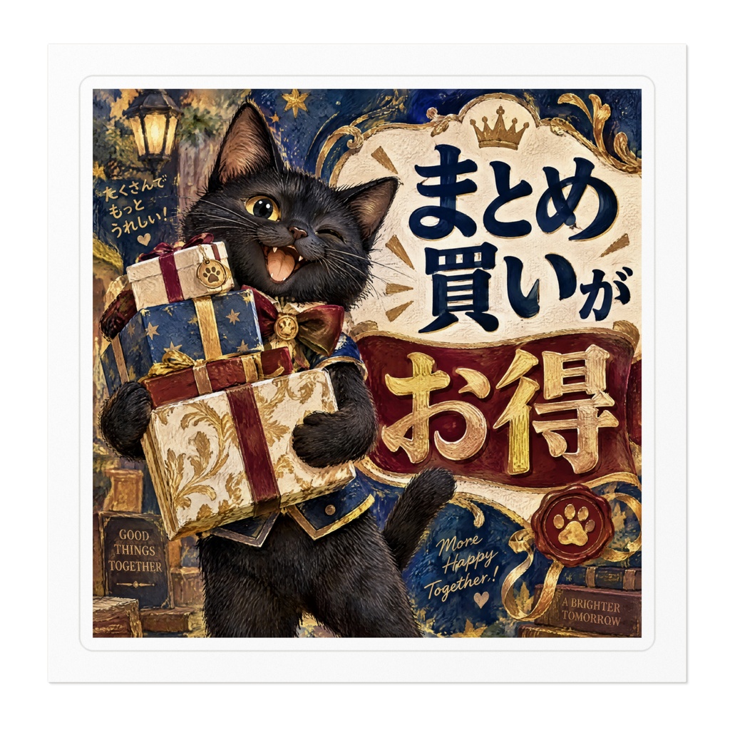 【黒猫 SIGNATURE】まとめ買いがお得 店舗・セール用販促ステッカー