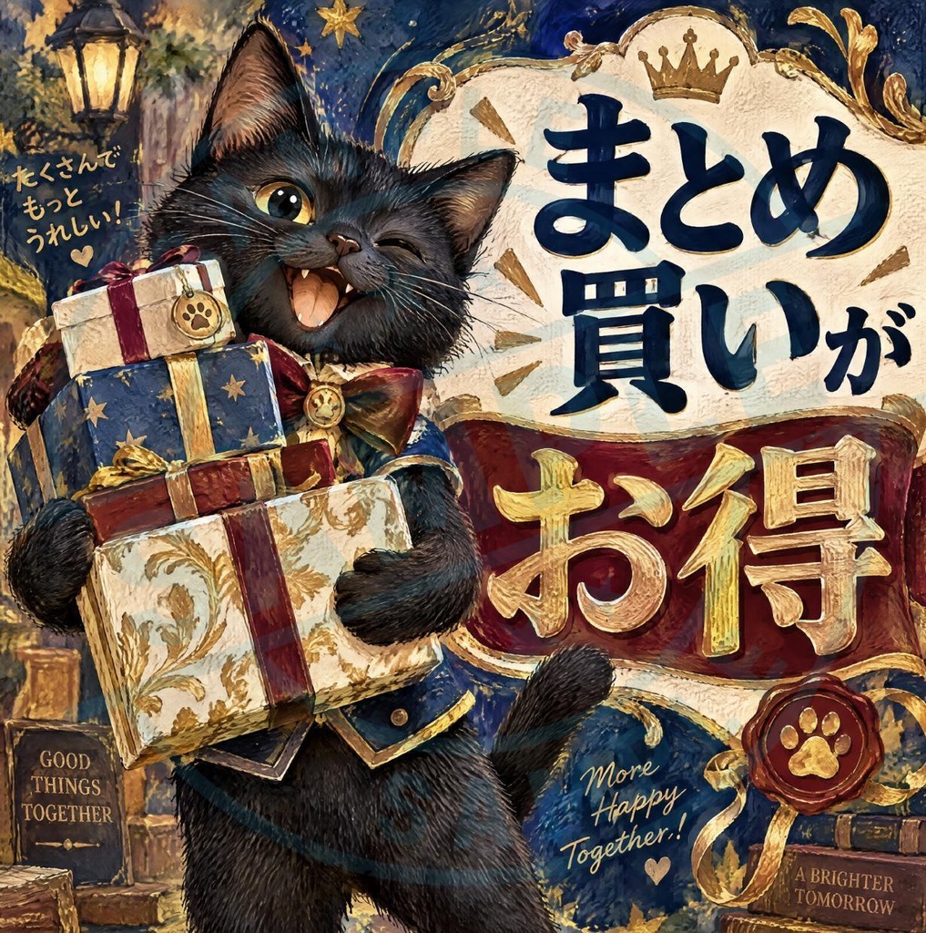 【黒猫 SIGNATURE】まとめ買いがお得 店舗・セール用販促ステッカー