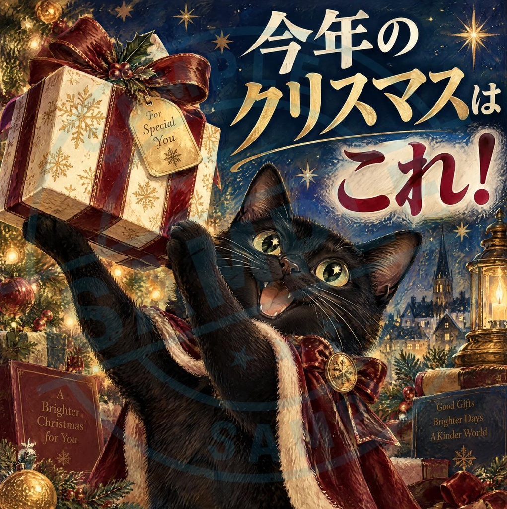 【黒猫 SIGNATURE】今年のクリスマスはこれ！ 店舗・ギフト用イチオシ販促ステッカー