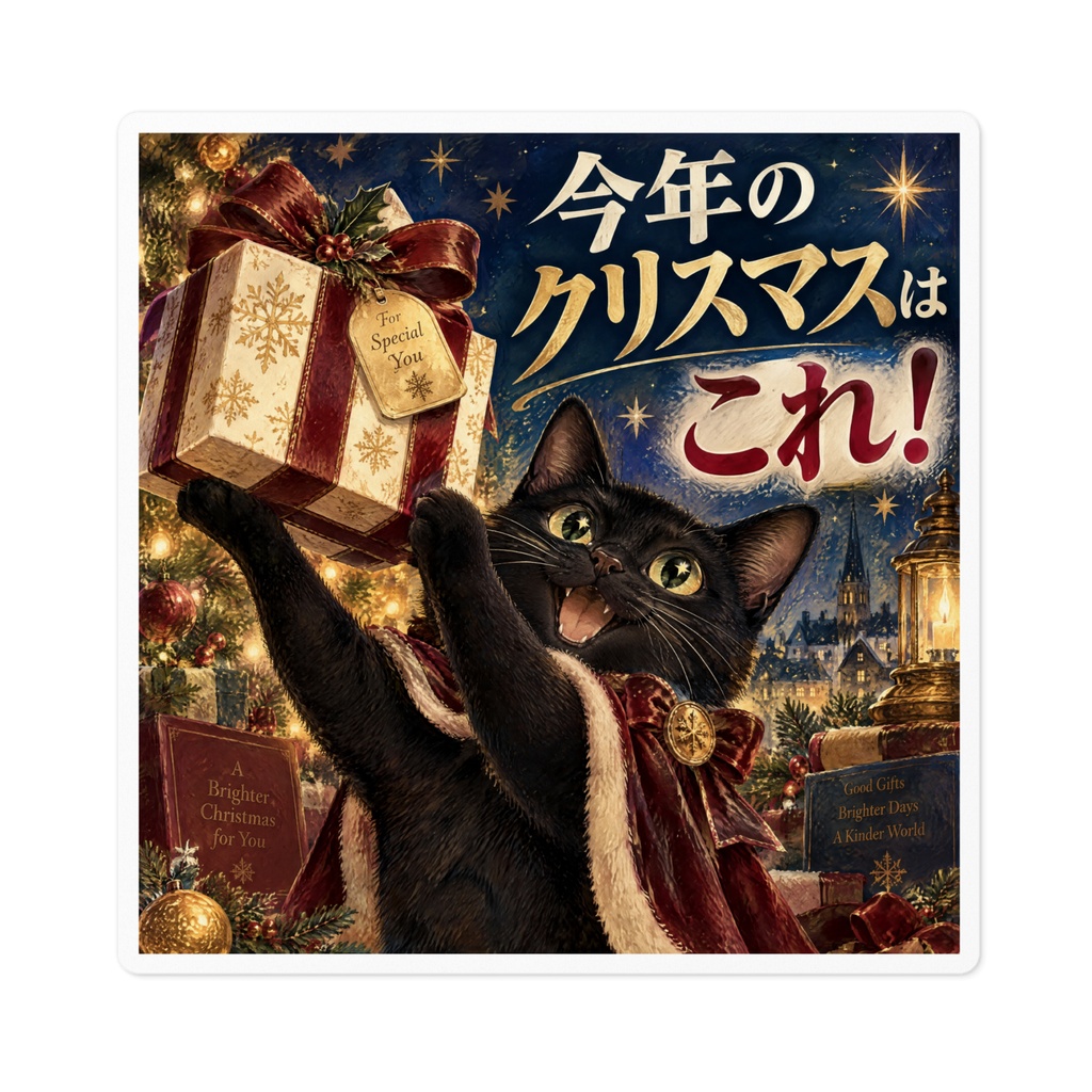 【黒猫 SIGNATURE】今年のクリスマスはこれ! 店舗・ギフト用イチオシ販促ステッカー