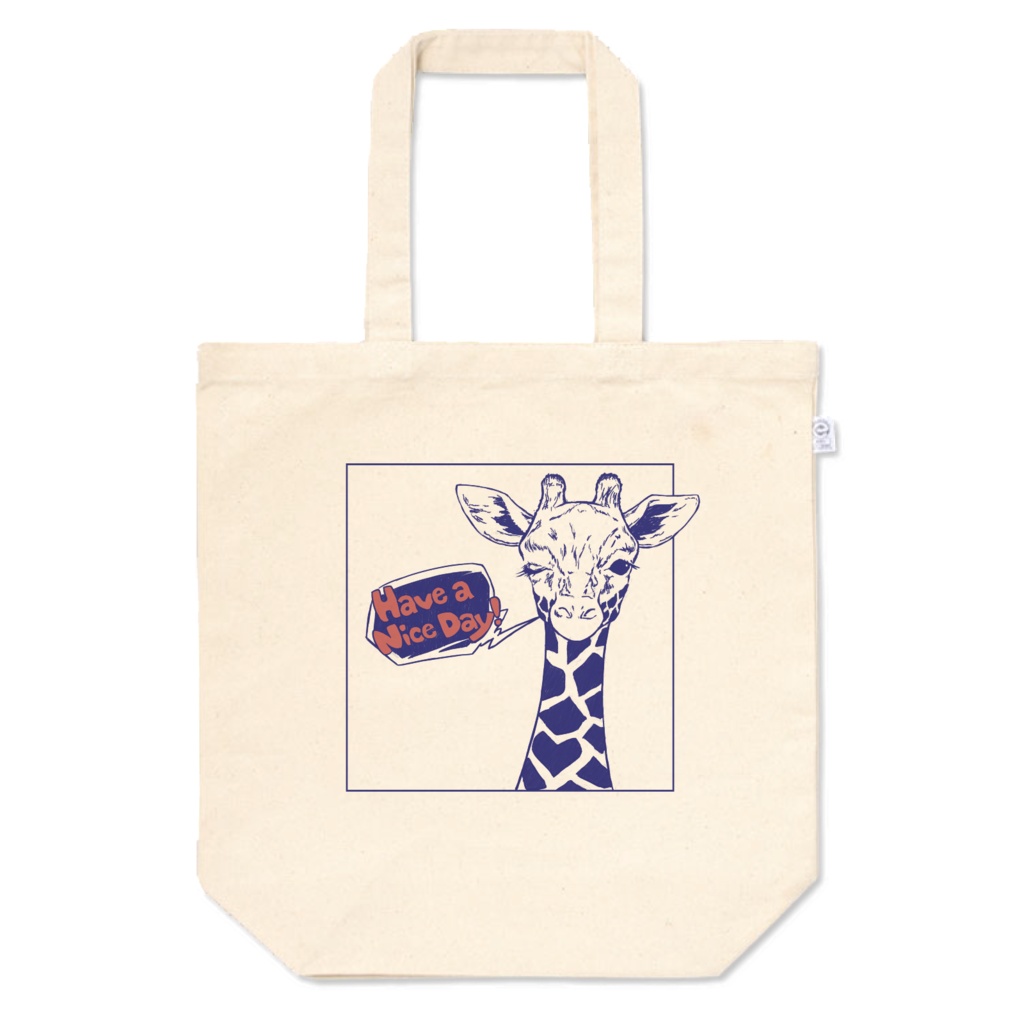 ウィンクするキリンさんトート