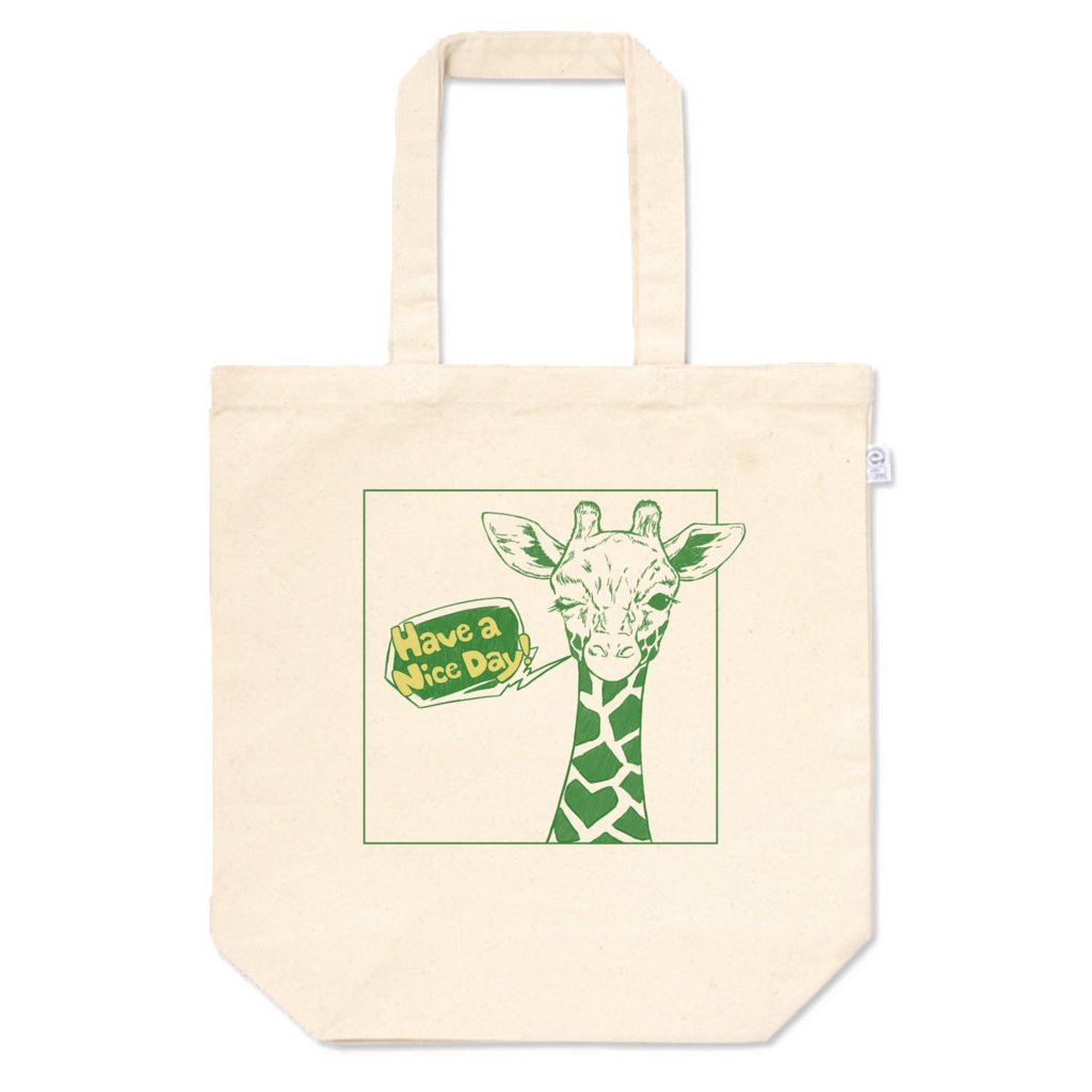 ウィンクするキリンさんトート