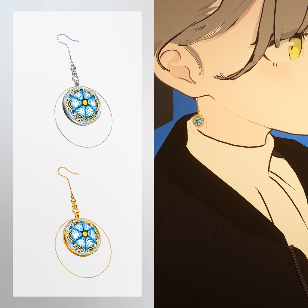 【Earring】Lapis #009
