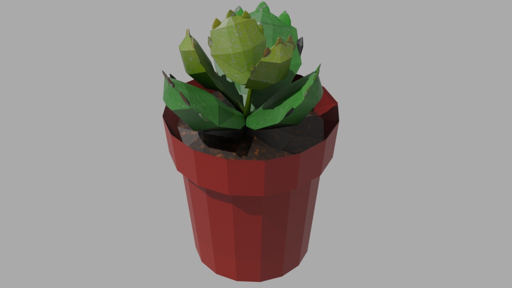 【ローポリ/0円】多肉植物「熊童子」3D小道具