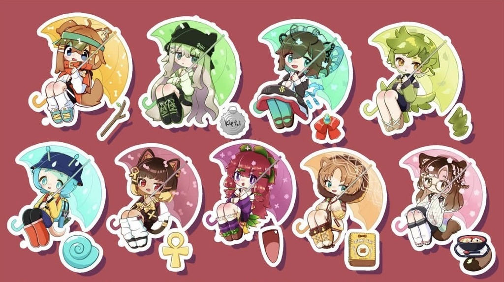【VketReal】まめフレンズアクリルキーホルダーコンプリートセット