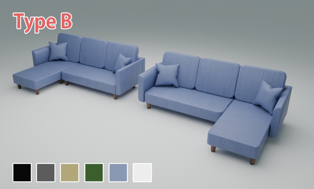 【3Dモデル】ソファセット