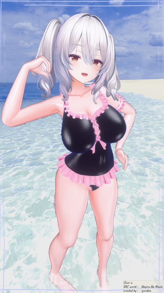 Ribbon Frill One-Piece 【Swimsuit】