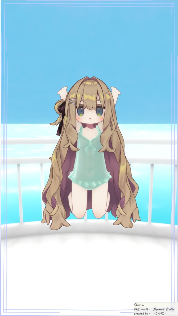 Ribbon Frill One-Piece 【Swimsuit】