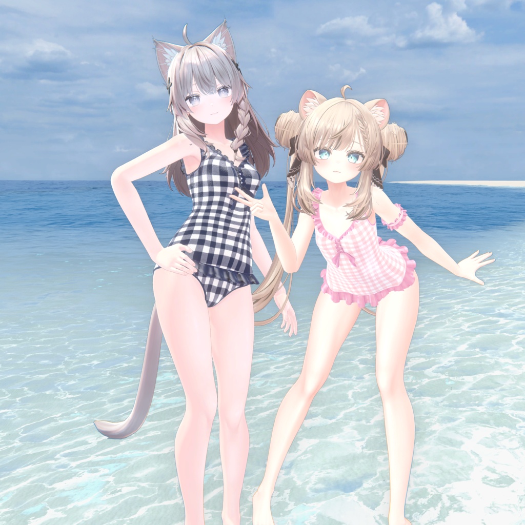 Ribbon Frill One-Piece 【Swimsuit】