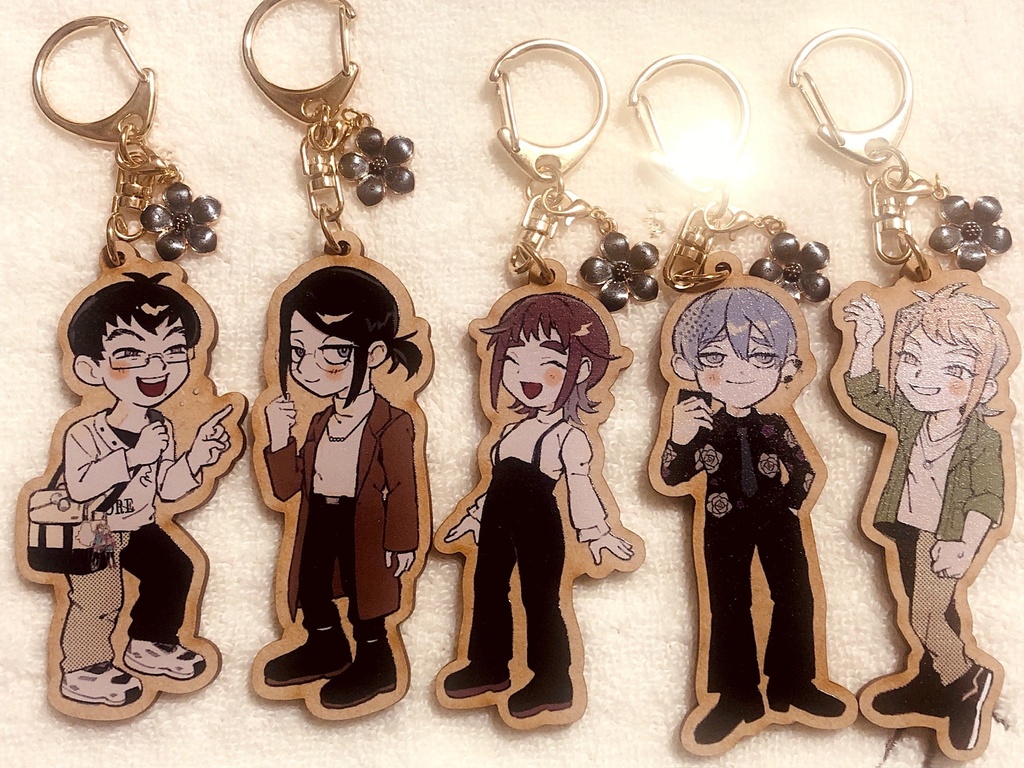 【非公式】叡ゲ同メンバー ウッドキーホルダー