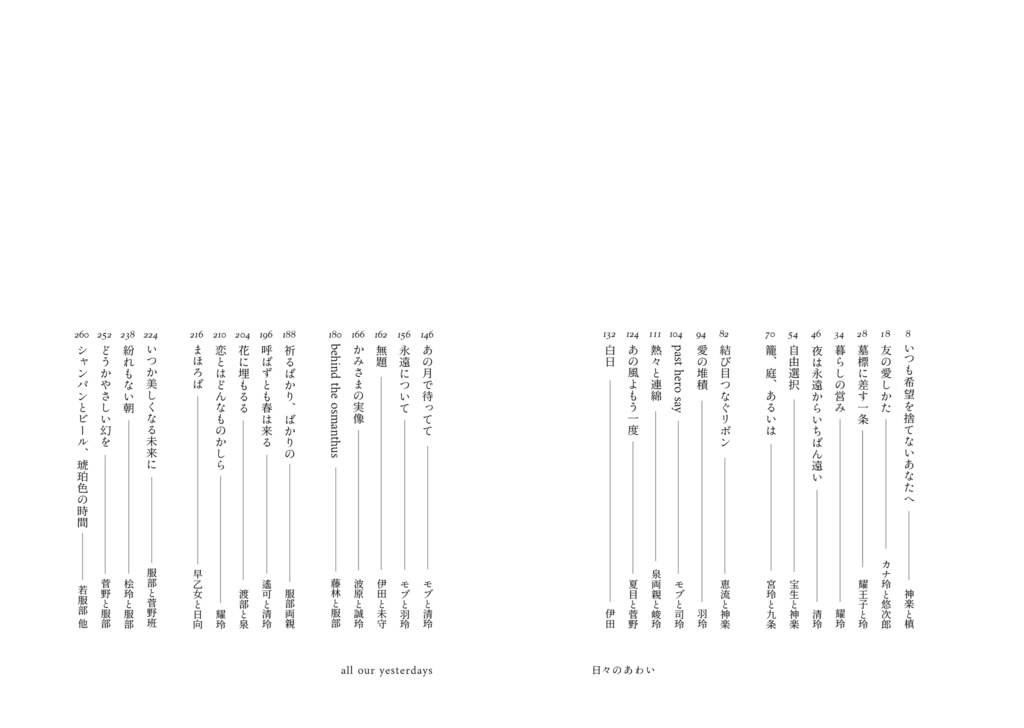 再録集 日々のあわい
