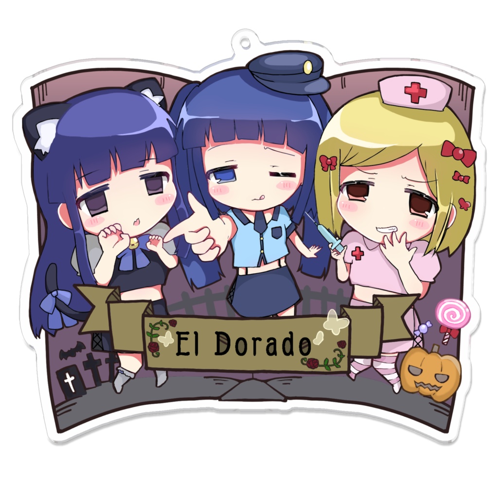 🐈‍⬛✝️ベルンヱリカラムダ ハロウィンアクキー🎃🍭