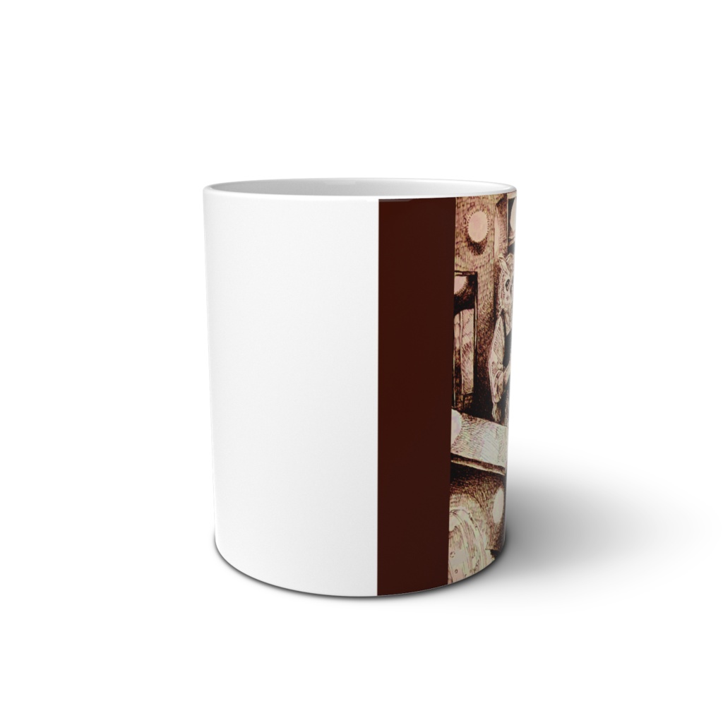 フクロウの店主がいる喫茶店マグカップ