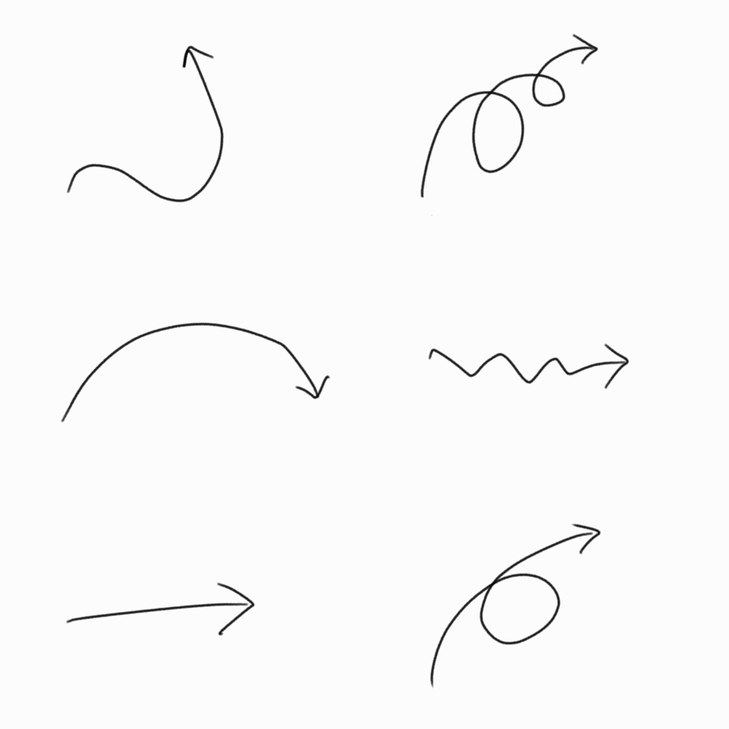ゆるっと矢印6種類