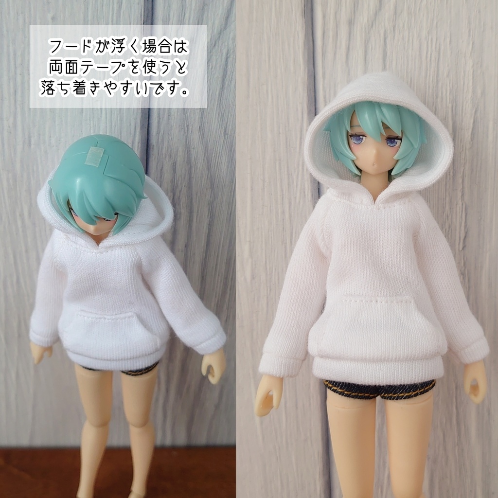 大きいフードのパーカー 1/12サイズ