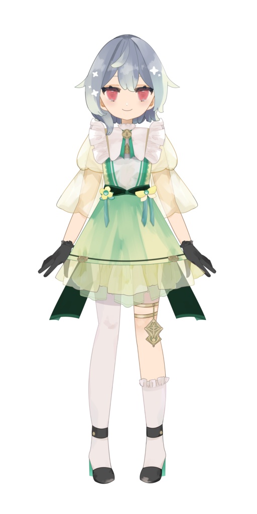 【Live2D練習用】妖精ちゃんパーツ分け済PSD