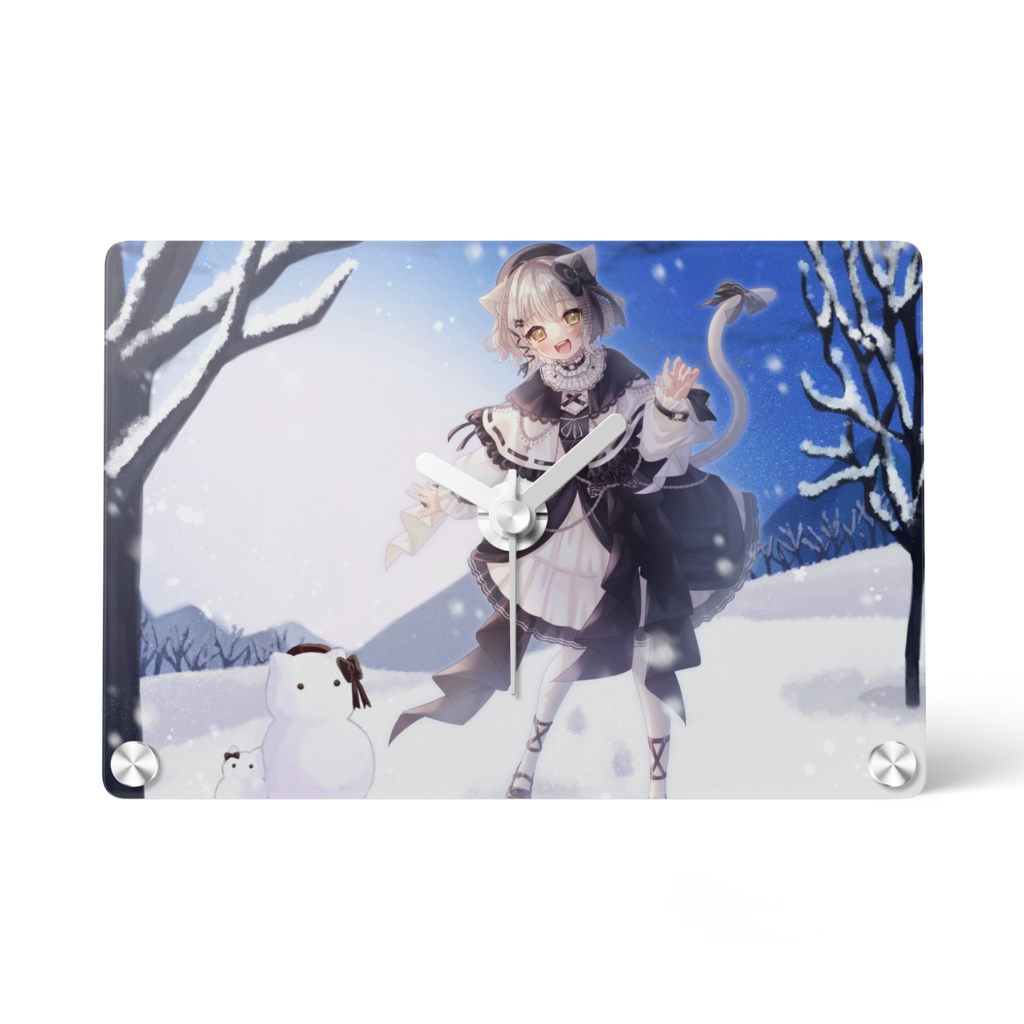 【1周年記念】猫戸おゆちアクリル時計