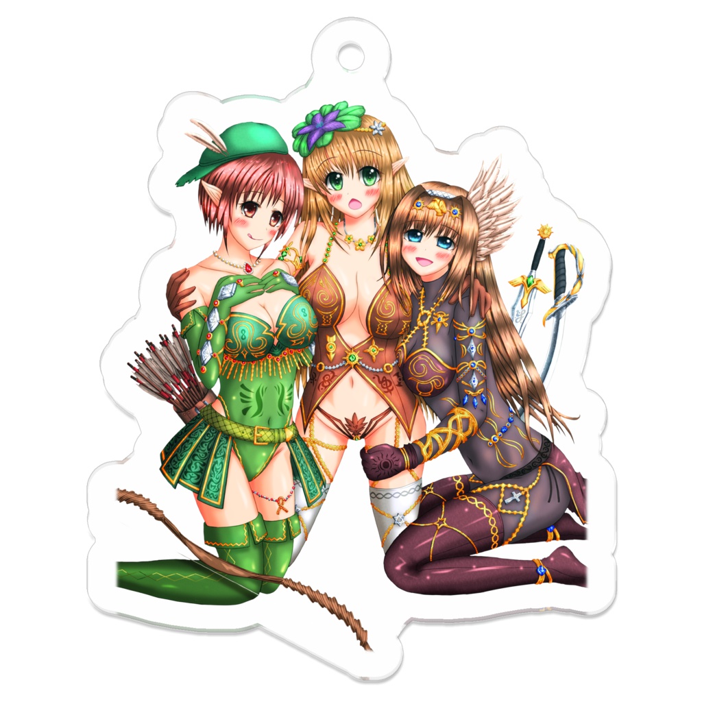 果樹園に座すエルフの姉妹　アクリルキーホルダー