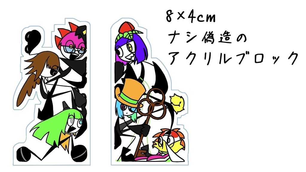 【ナシ偽造】アクリルブロック