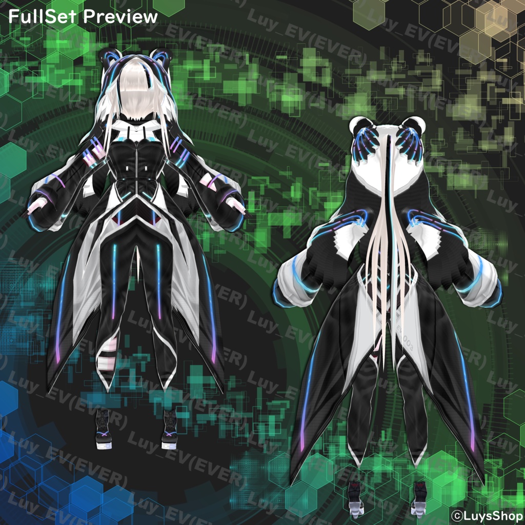 【VRoid 正式版】サイバーレインウェア