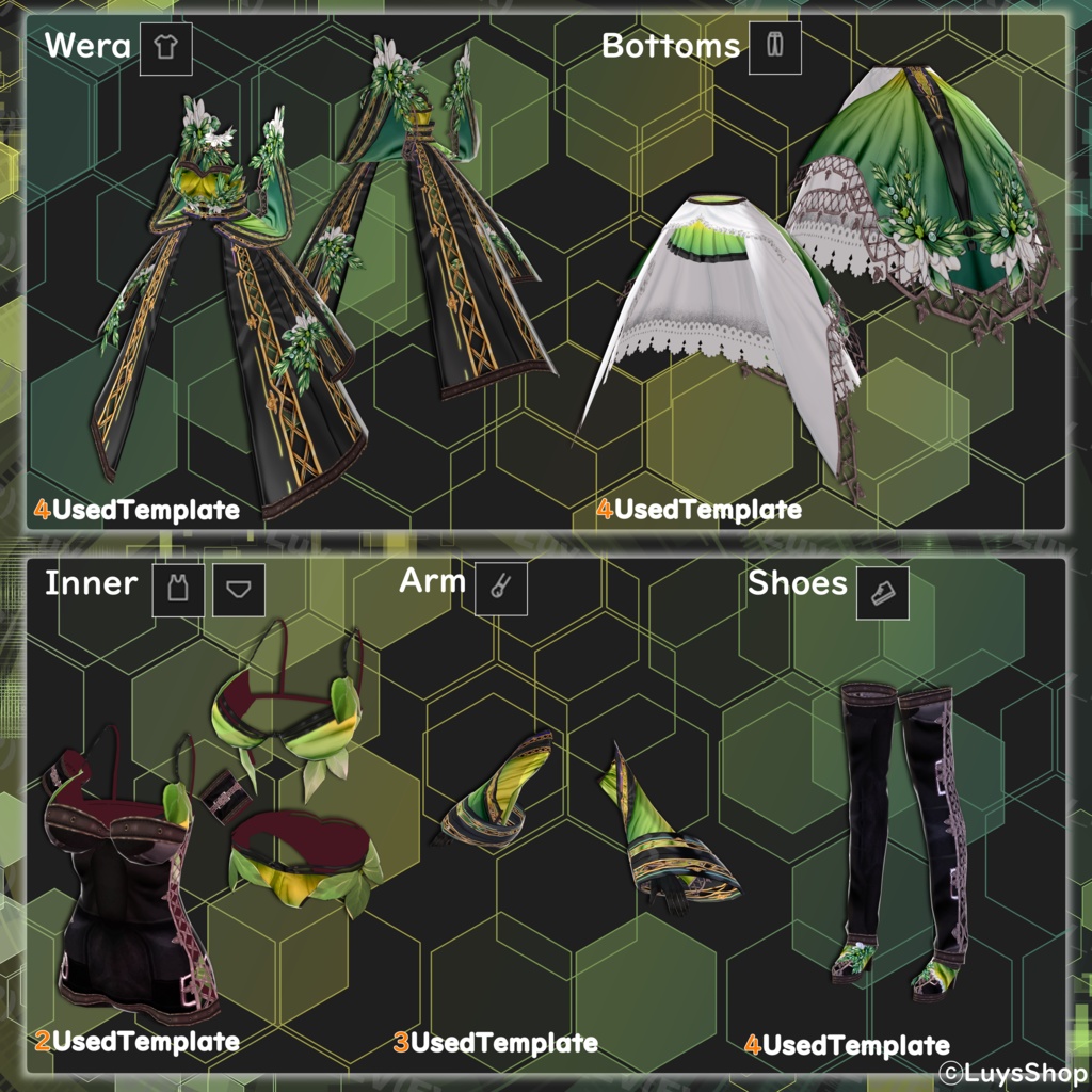 【VRoid 正式版】サイバーオリーブウェア