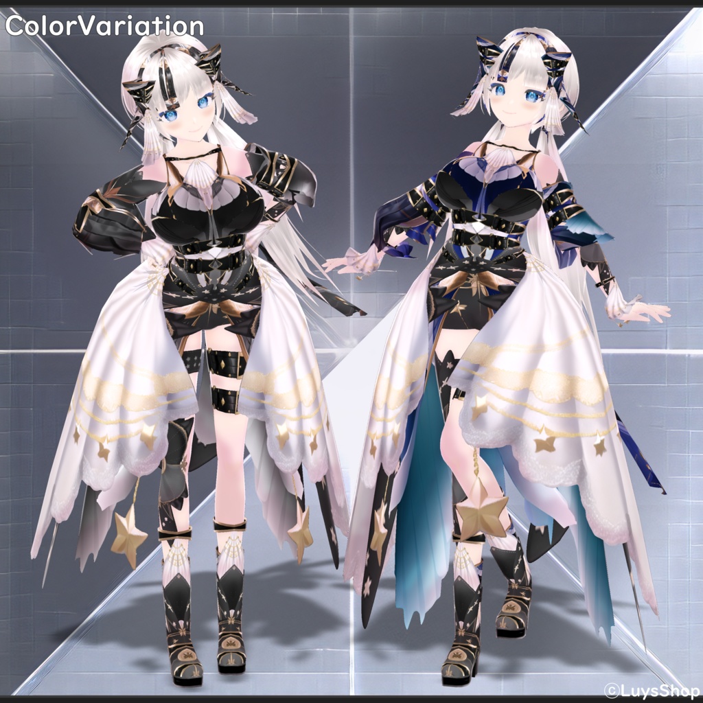 【VRoid 正式版】スターライトドレス【シュテルベシュ・リラ】