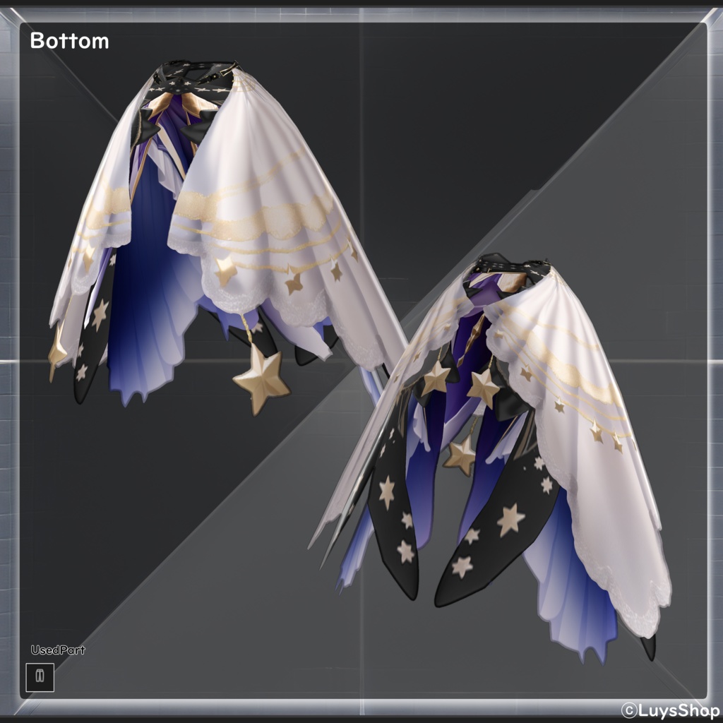 【VRoid 正式版】スターライトドレス【シュテルベシュ・リラ】