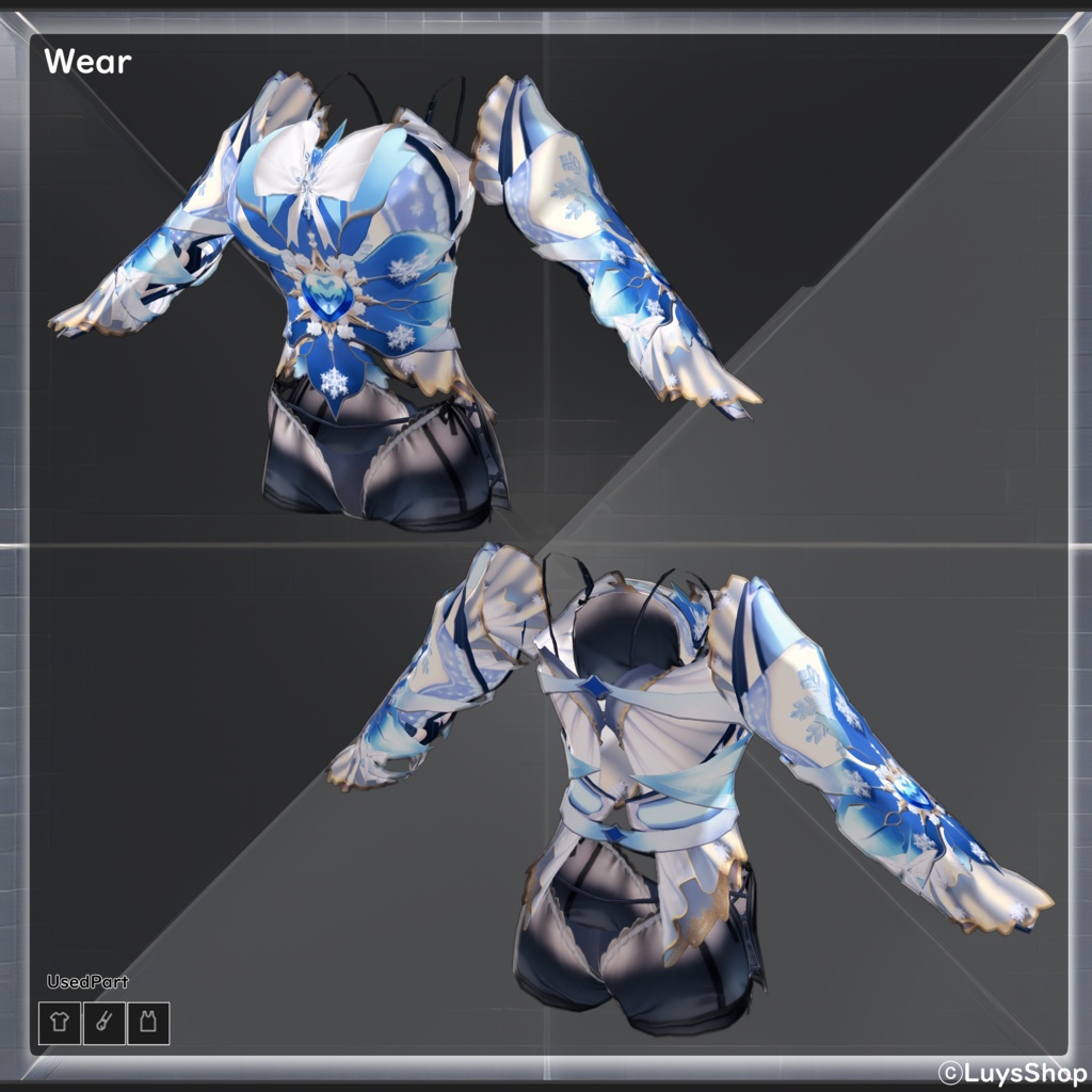 【VRoid 正式版】スノープリンセスドレス【ドリームジェラート】