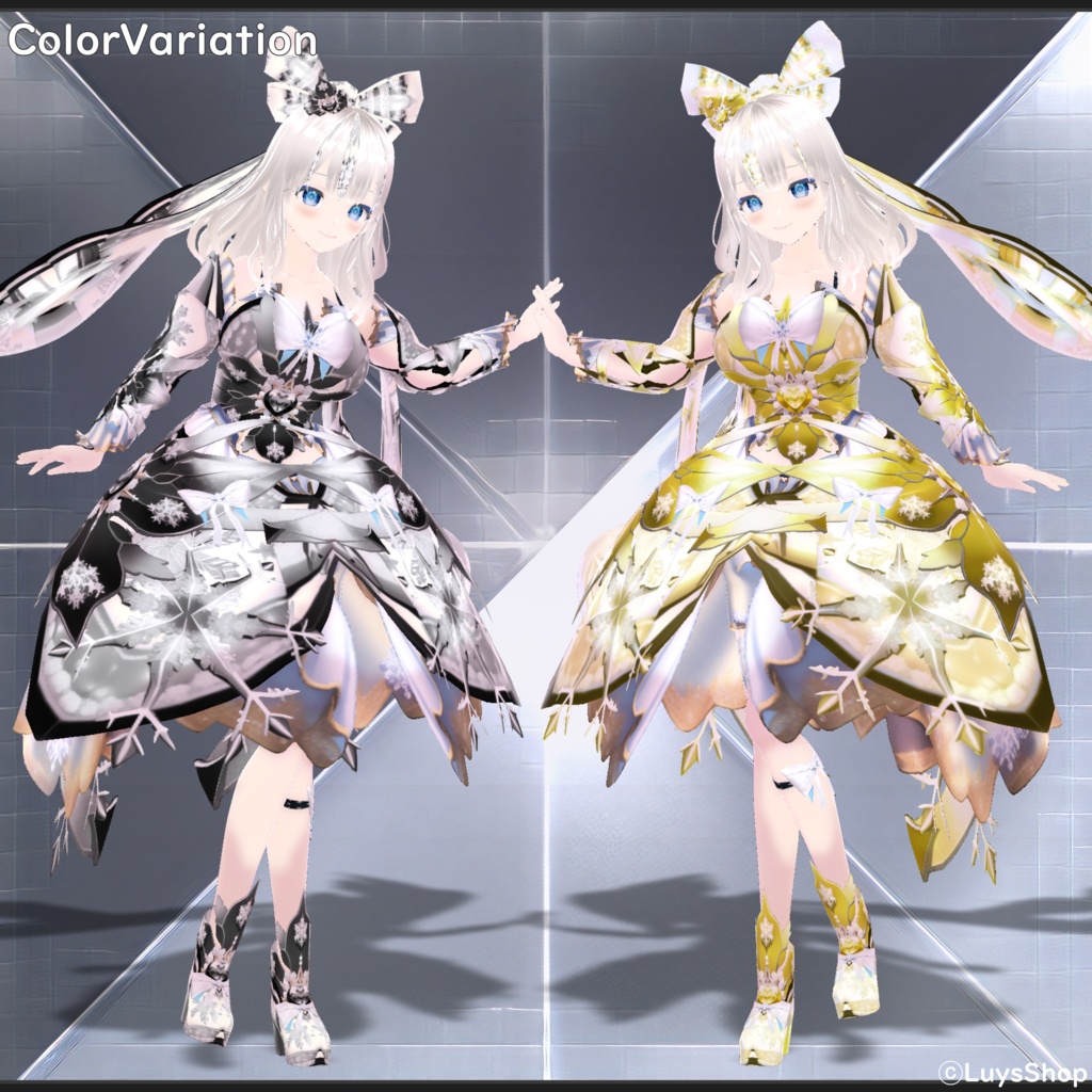 【VRoid 正式版】スノープリンセスドレス【ドリームジェラート】