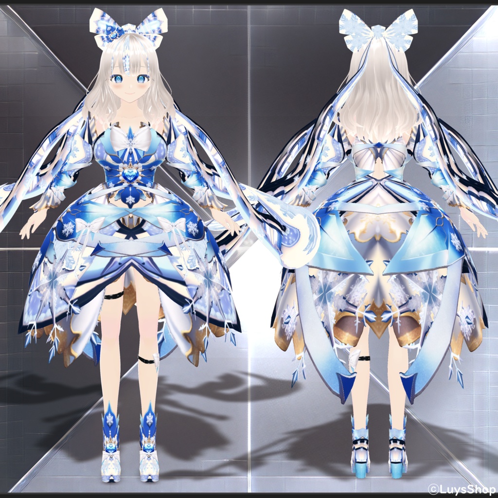 【VRoid 正式版】スノープリンセスドレス【ドリームジェラート】