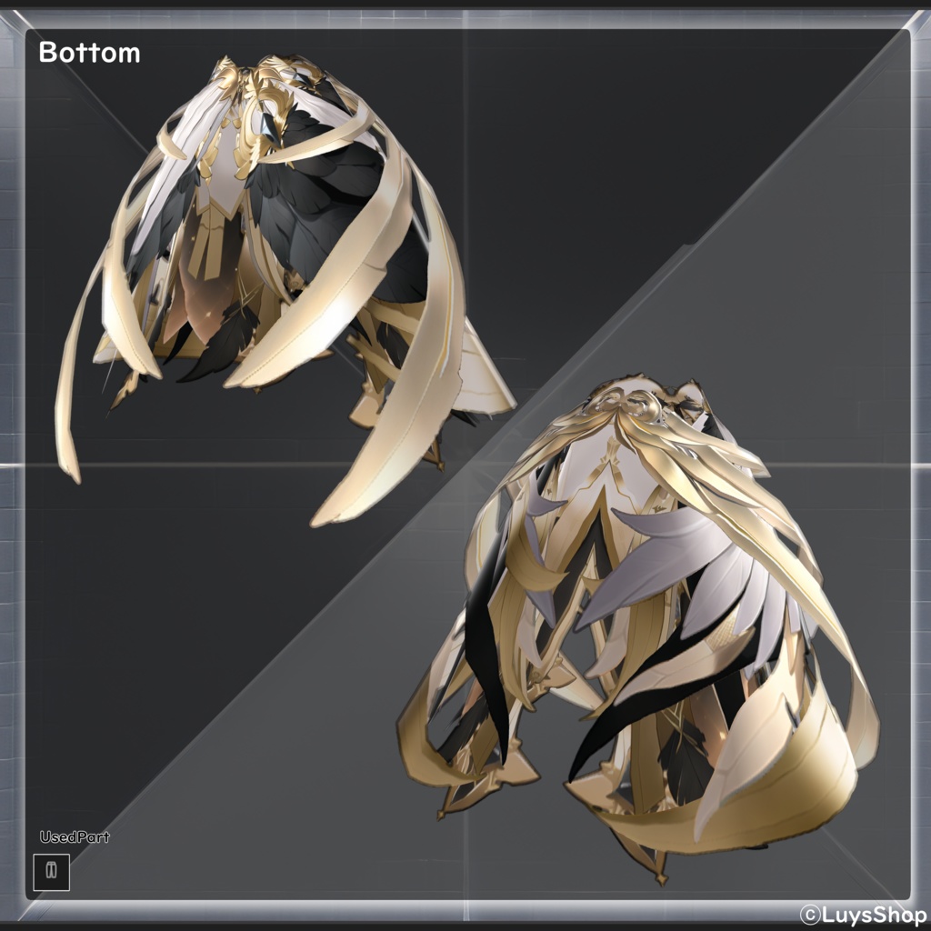 【VRoid 正式版】クロスフェザードレス【アビッスム・コンフラット】