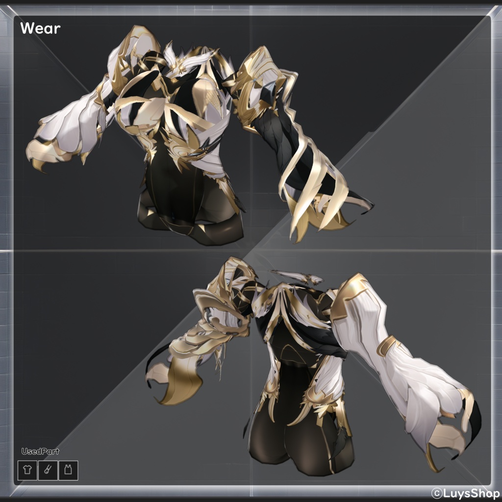 【VRoid 正式版】クロスフェザードレス【アビッスム・コンフラット】