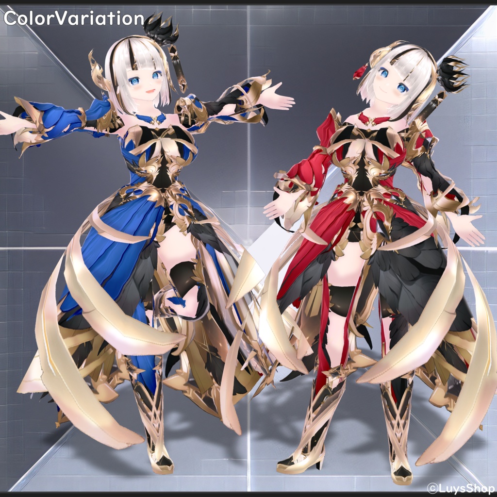 【VRoid 正式版】クロスフェザードレス【アビッスム・コンフラット】